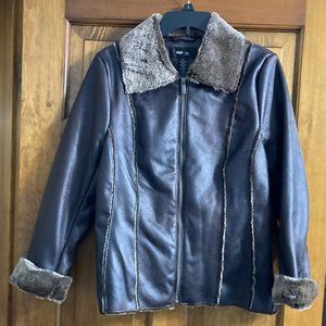 Faux Leather and Fur Jacket * NWOT